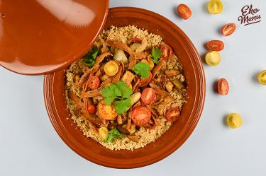 Tajine met vegan reepjes